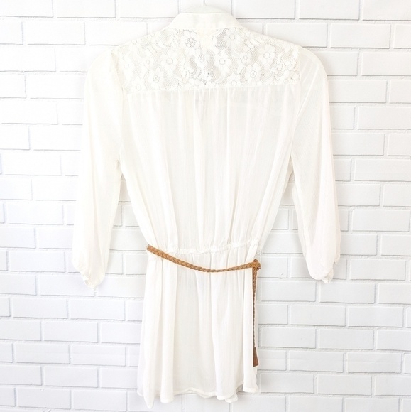 Mossimo Supply Co Cream Belted Tunic size XS women - Picture 3 of 5